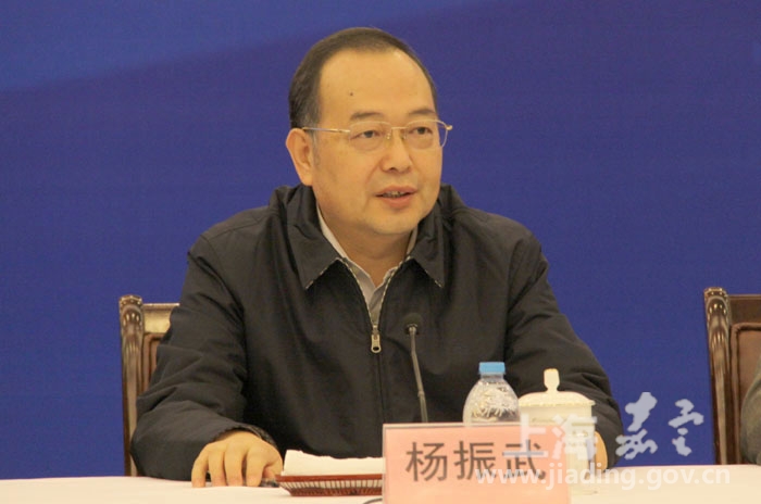 上海市委常委,宣传部部长杨振武,嘉定区委书记金建忠,嘉定区委副书记