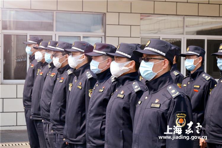 扎实推进百日作风纪律教育整顿南翔中队组织开展队列训练