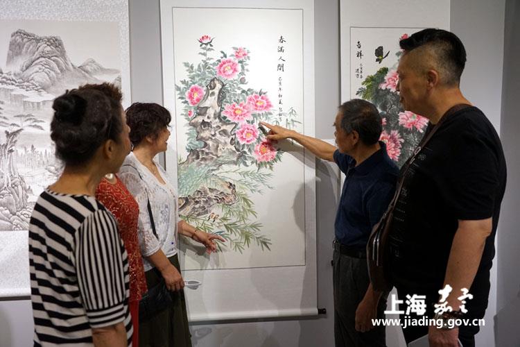 江桥市民原创书画作品献礼建党98周年