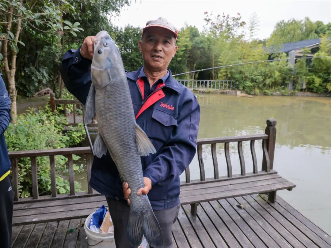 鱼竿拉成大弯弓，鱼线呜呜作响……中大鱼啦！