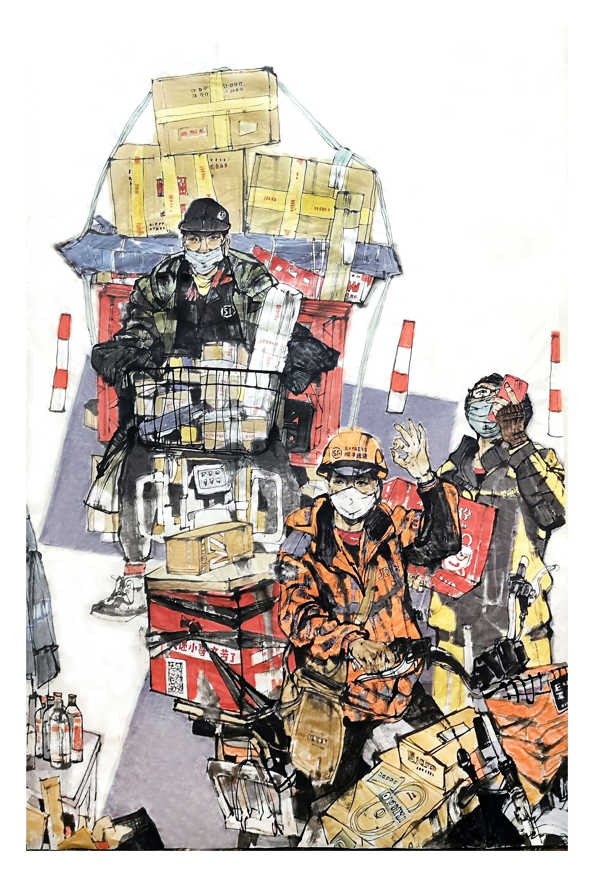 国画作品《抗疫中的快递小哥》-19010.jpg