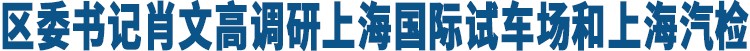 区委书记肖文高调研上海国际试车场和上海汽检